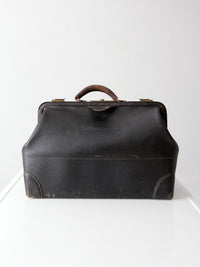 antique black leather doctor's bag