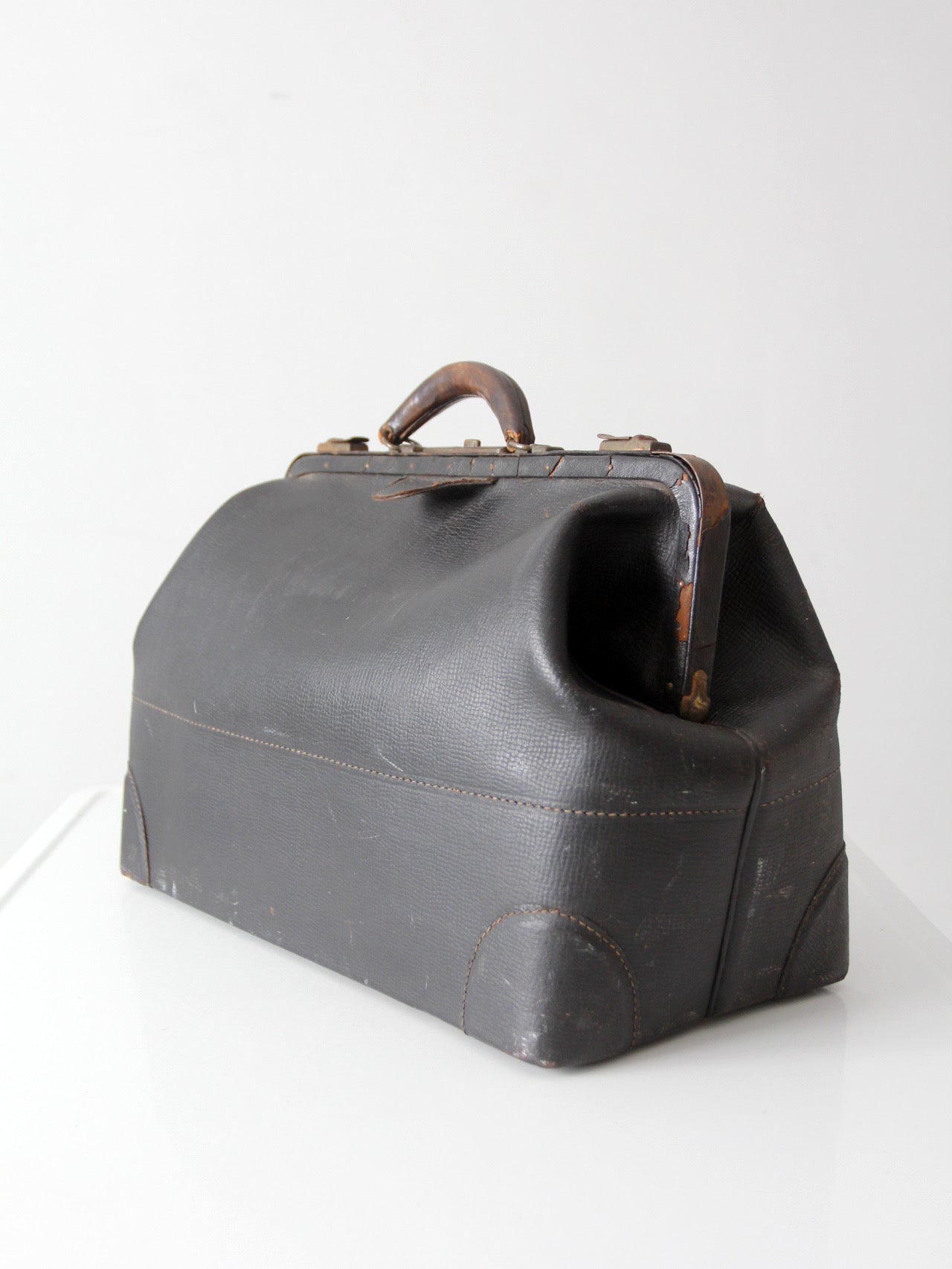 antique black leather doctor's bag