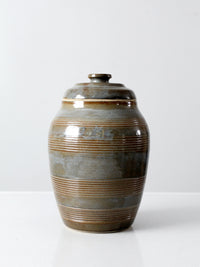 vintage studio pottery lidded jar