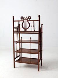 antique Victorian etagere shelf stand