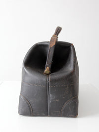 antique black leather doctor's bag