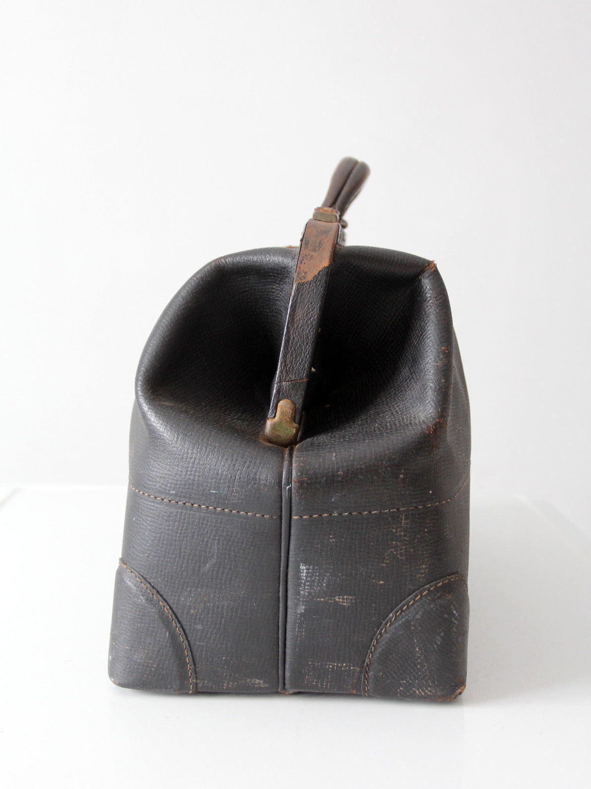 antique black leather doctor's bag