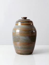 vintage studio pottery lidded jar