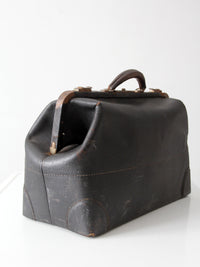 antique black leather doctor's bag