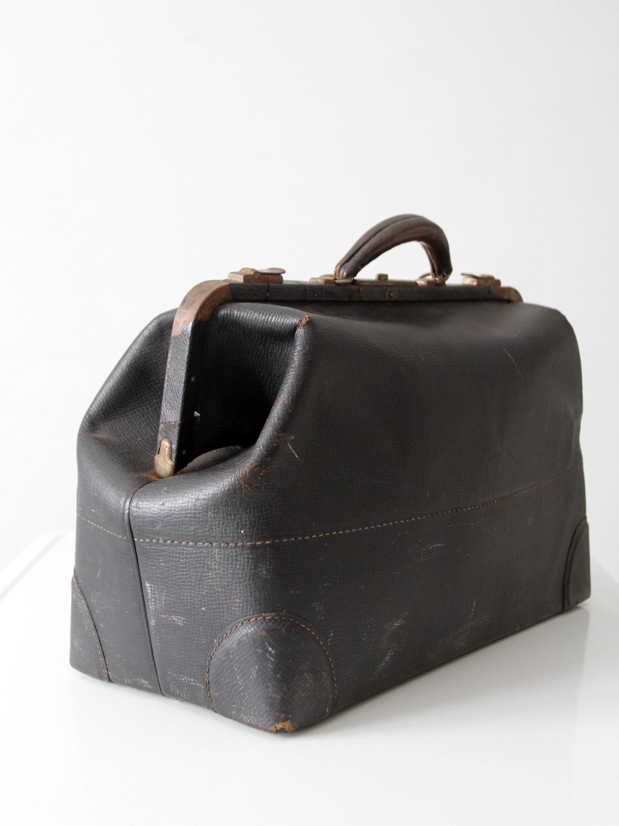 antique black leather doctor's bag