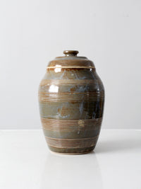 vintage studio pottery lidded jar