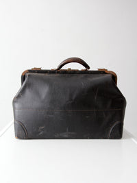 antique black leather doctor's bag
