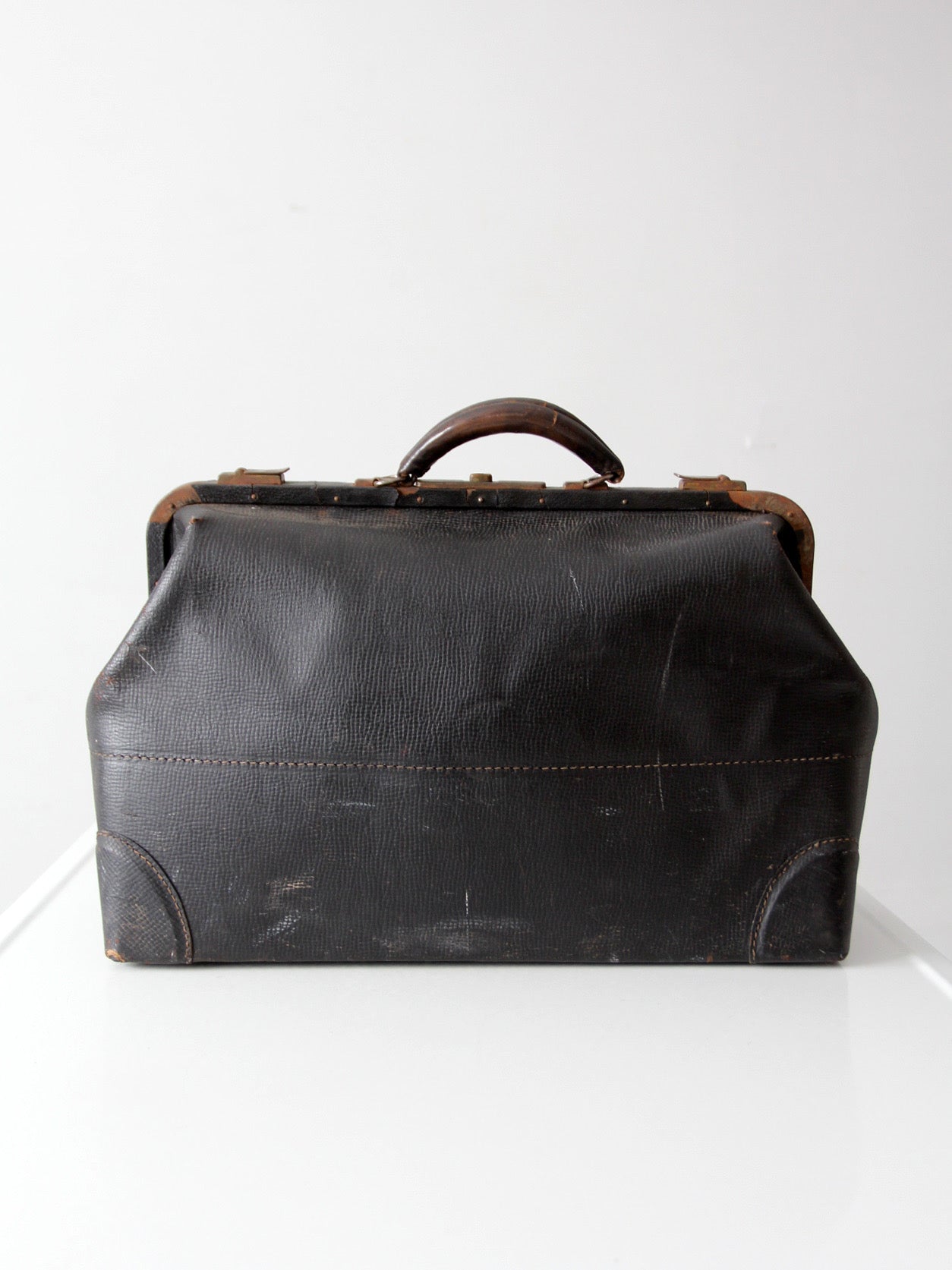 antique black leather doctor's bag