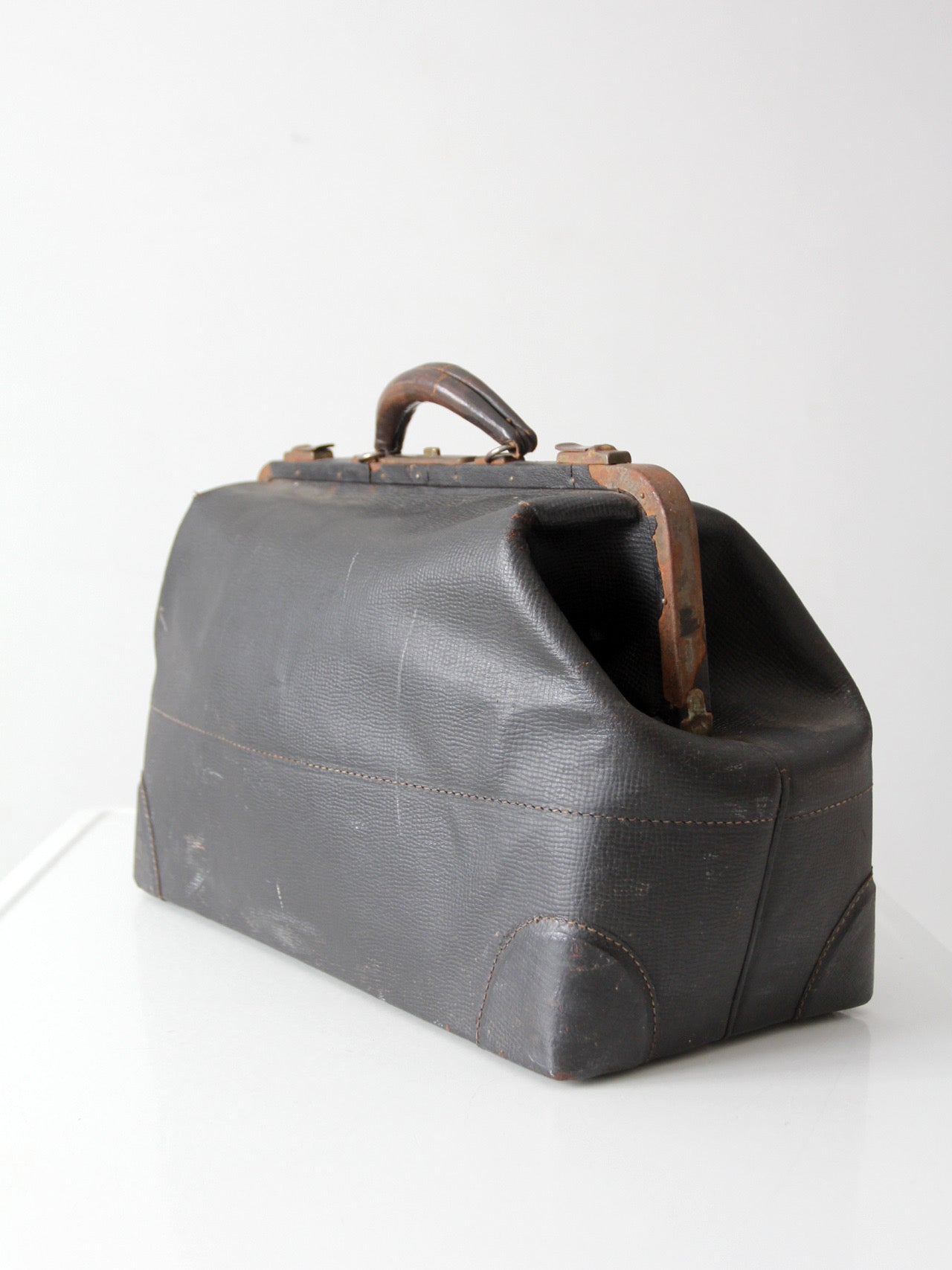 antique black leather doctor's bag