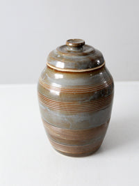 vintage studio pottery lidded jar