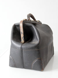 antique black leather doctor's bag