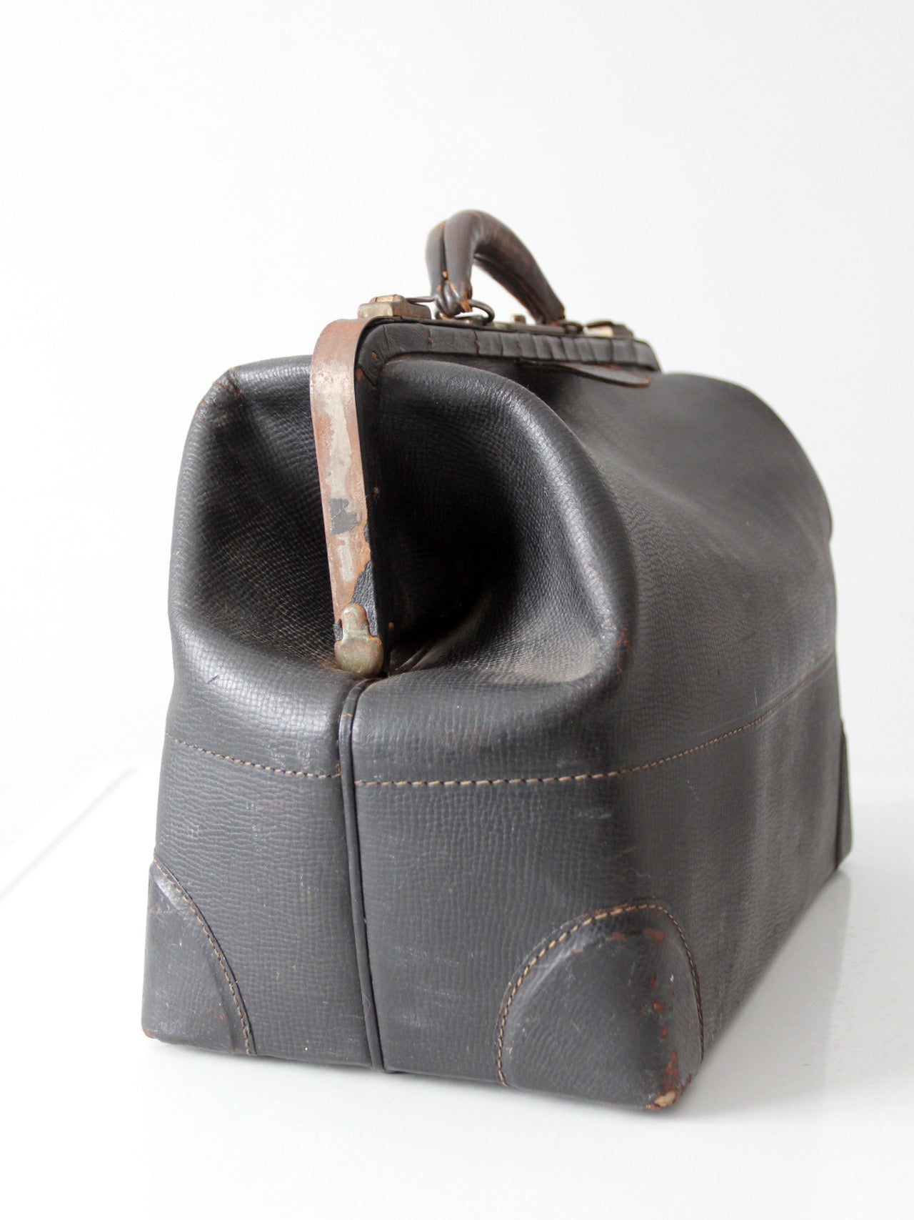 antique black leather doctor's bag