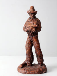 vintage western cowboy statue