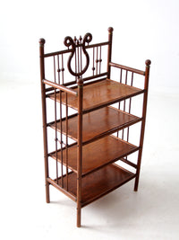 antique Victorian etagere shelf stand