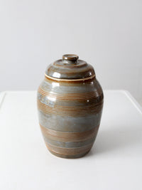 vintage studio pottery lidded jar