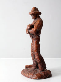 vintage western cowboy statue