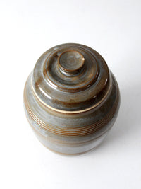 vintage studio pottery lidded jar