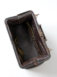 antique black leather doctor's bag