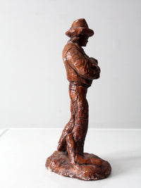 vintage western cowboy statue