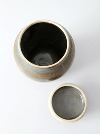 vintage studio pottery lidded jar