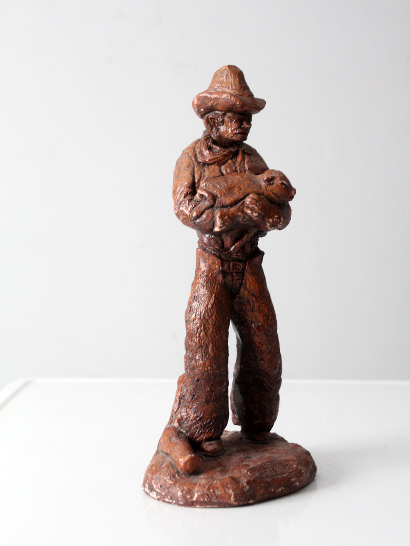 vintage western cowboy statue