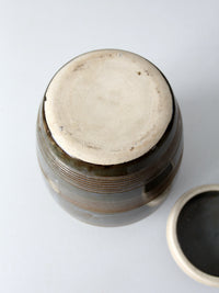 vintage studio pottery lidded jar