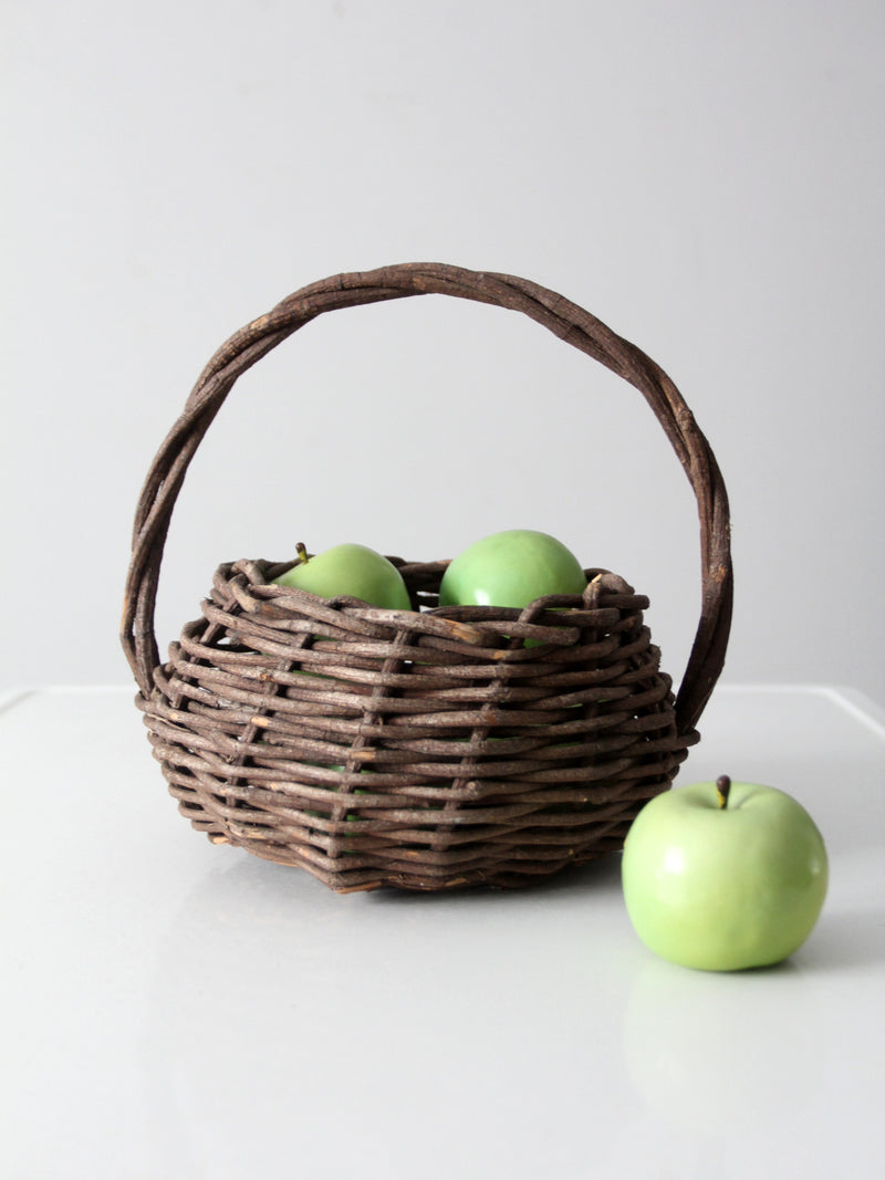 vintage rustic wicker basket