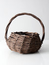 vintage rustic wicker basket