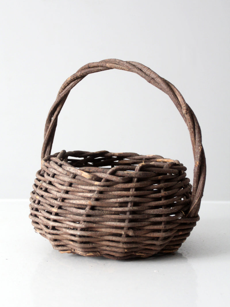 vintage rustic wicker basket