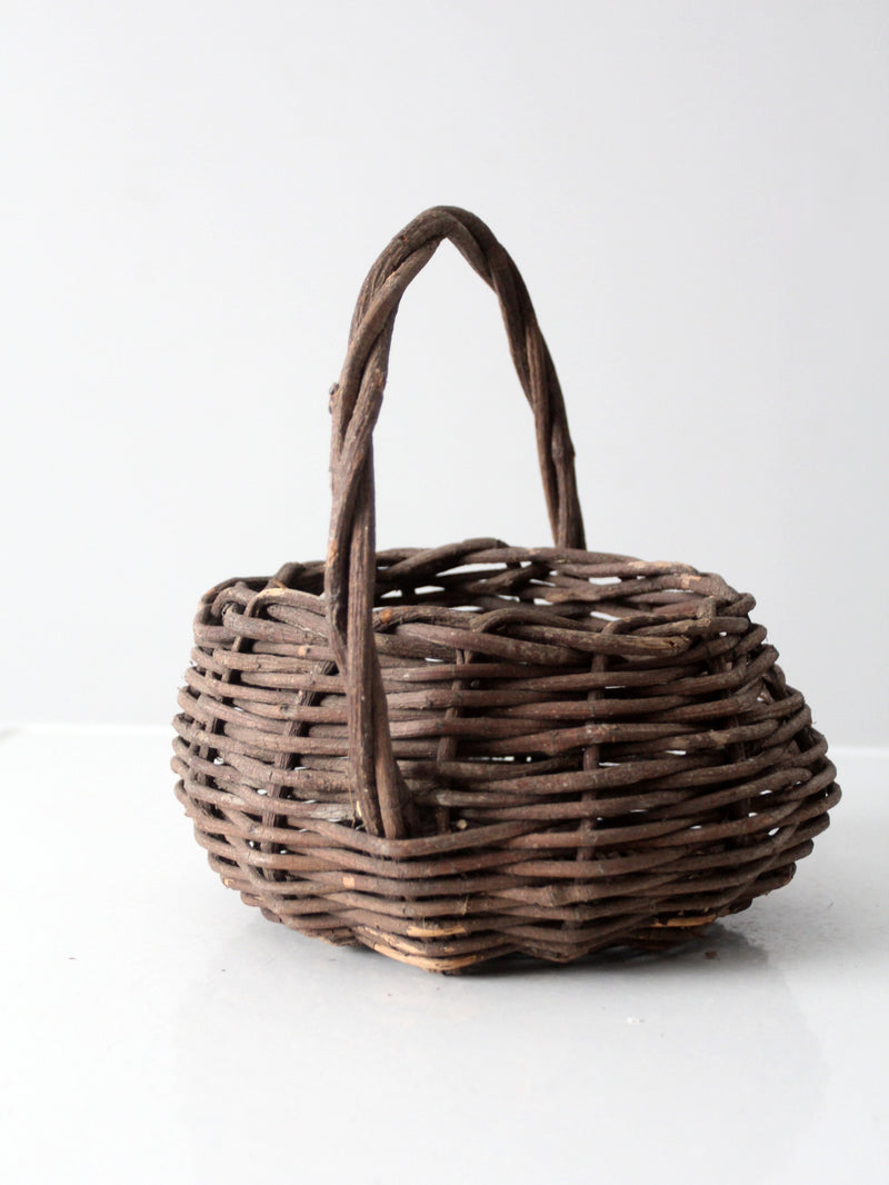 vintage rustic wicker basket