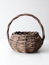 vintage rustic wicker basket