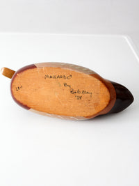 vintage Bob May mallard duck decoy