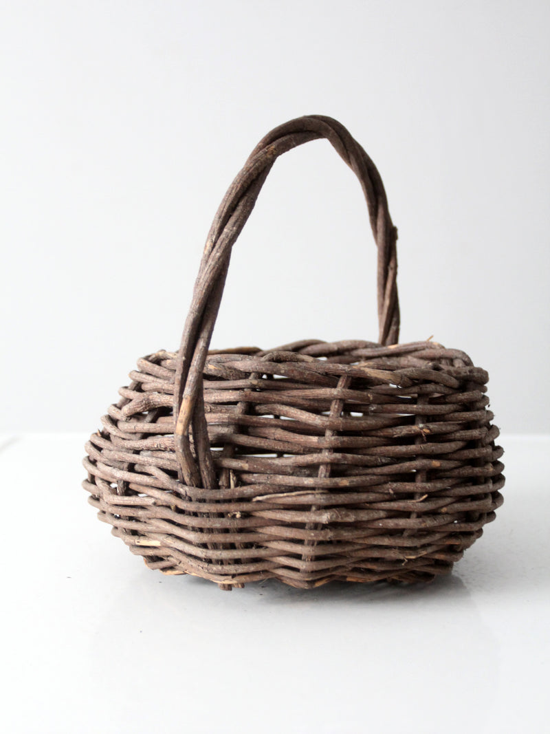 vintage rustic wicker basket