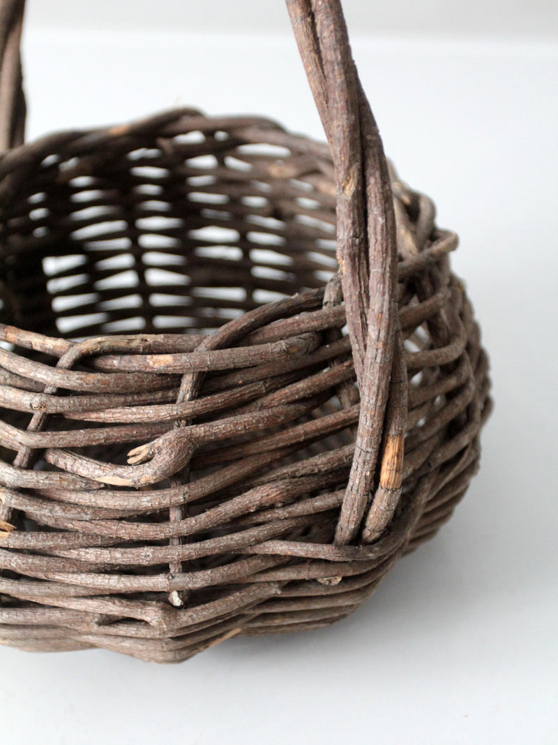 vintage rustic wicker basket