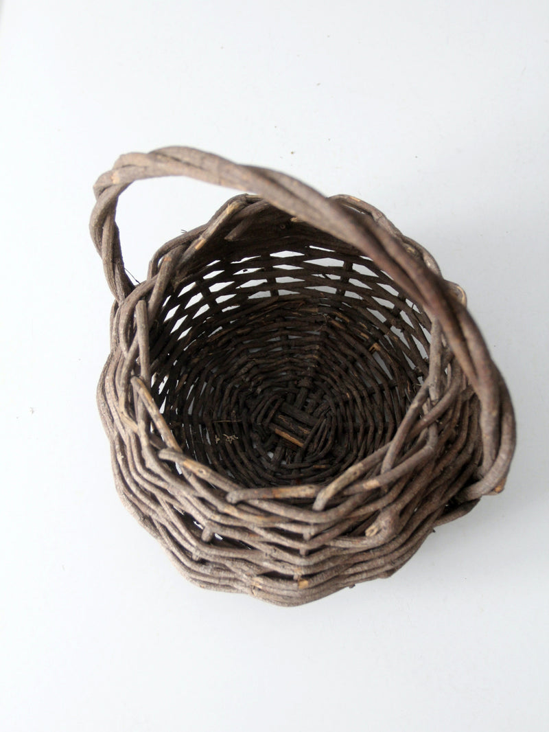 vintage rustic wicker basket