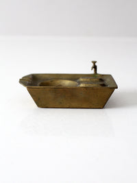 mid-century brass bathtub ashtray