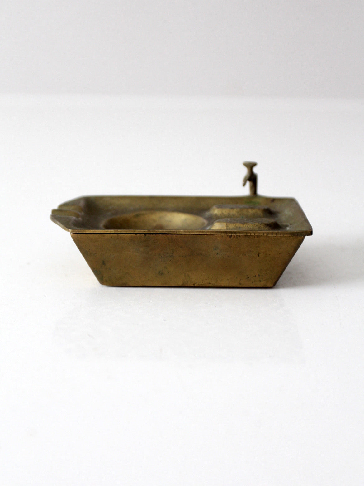 mid-century brass bathtub ashtray