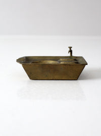 mid-century brass bathtub ashtray