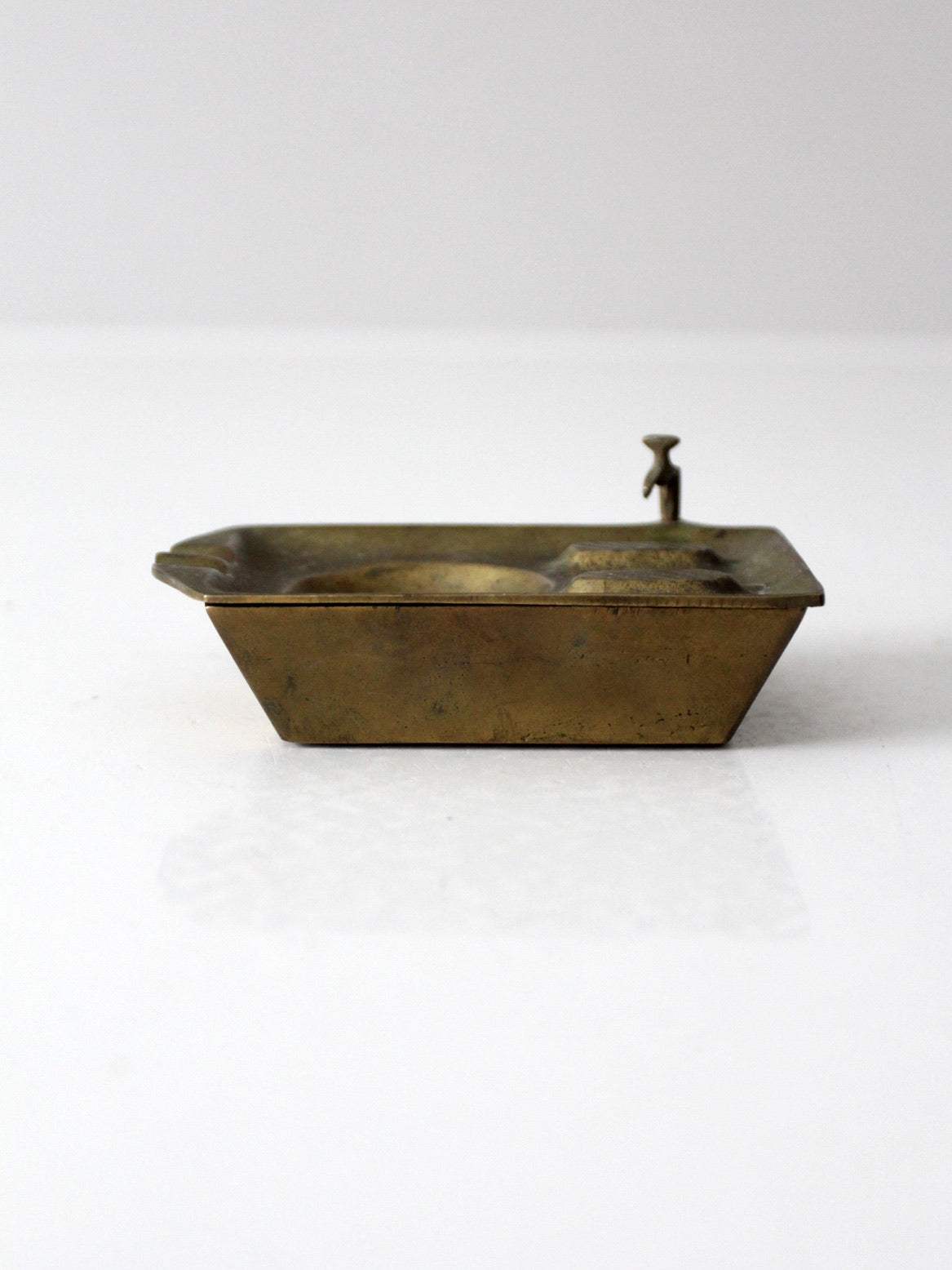 mid-century brass bathtub ashtray