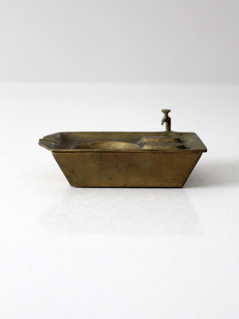 mid-century brass bathtub ashtray