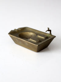 mid-century brass bathtub ashtray