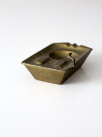 mid-century brass bathtub ashtray