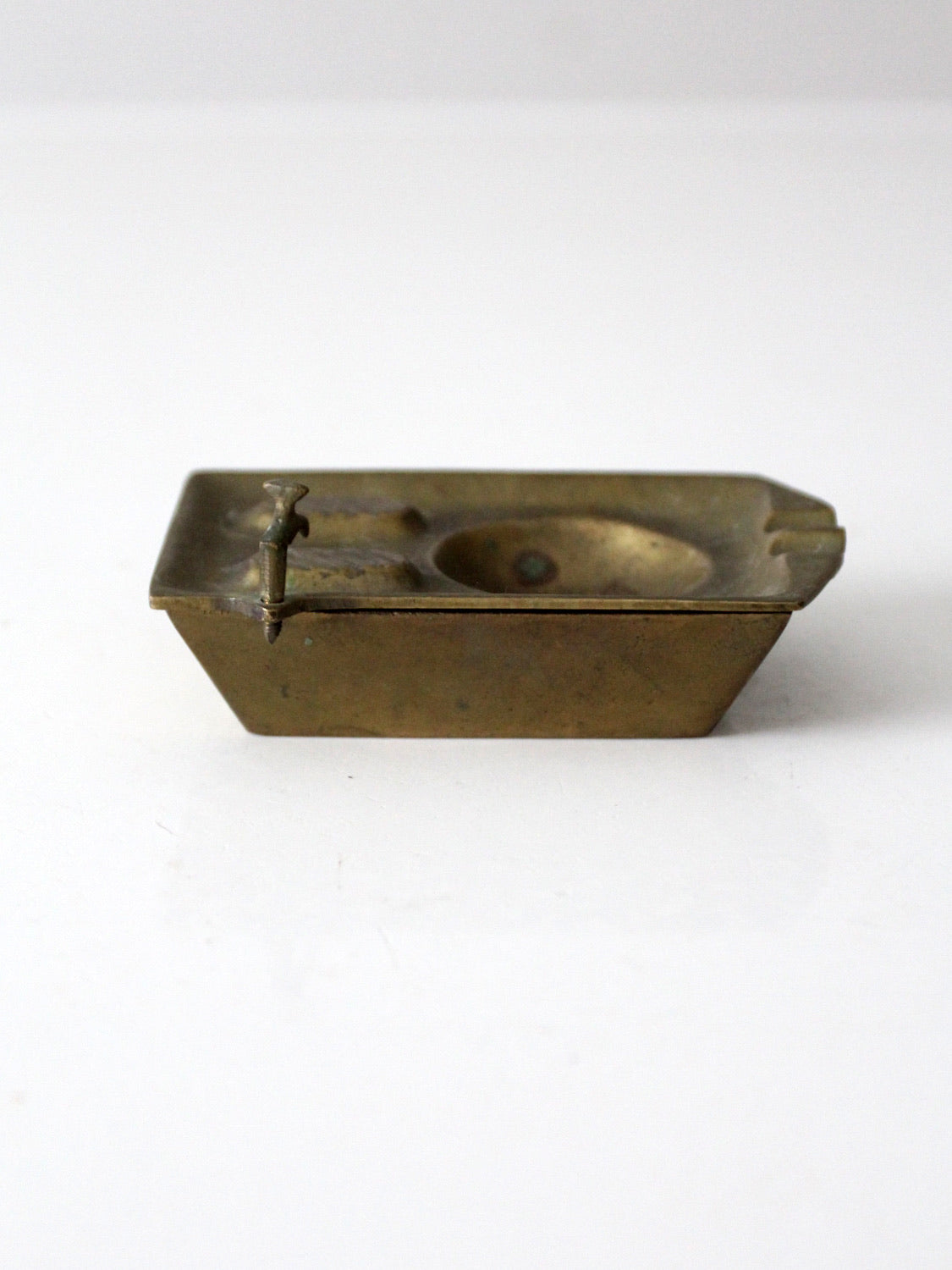 mid-century brass bathtub ashtray