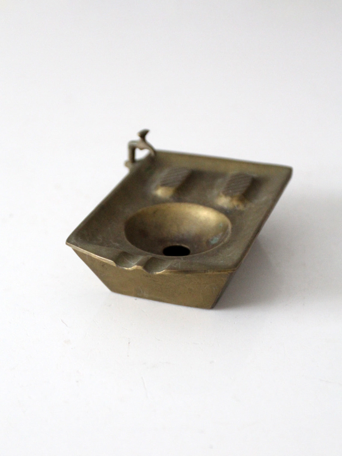 mid-century brass bathtub ashtray
