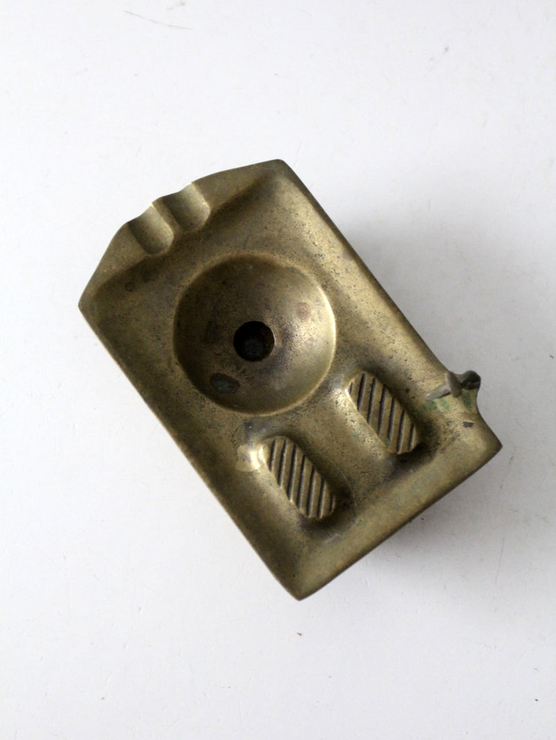 mid-century brass bathtub ashtray