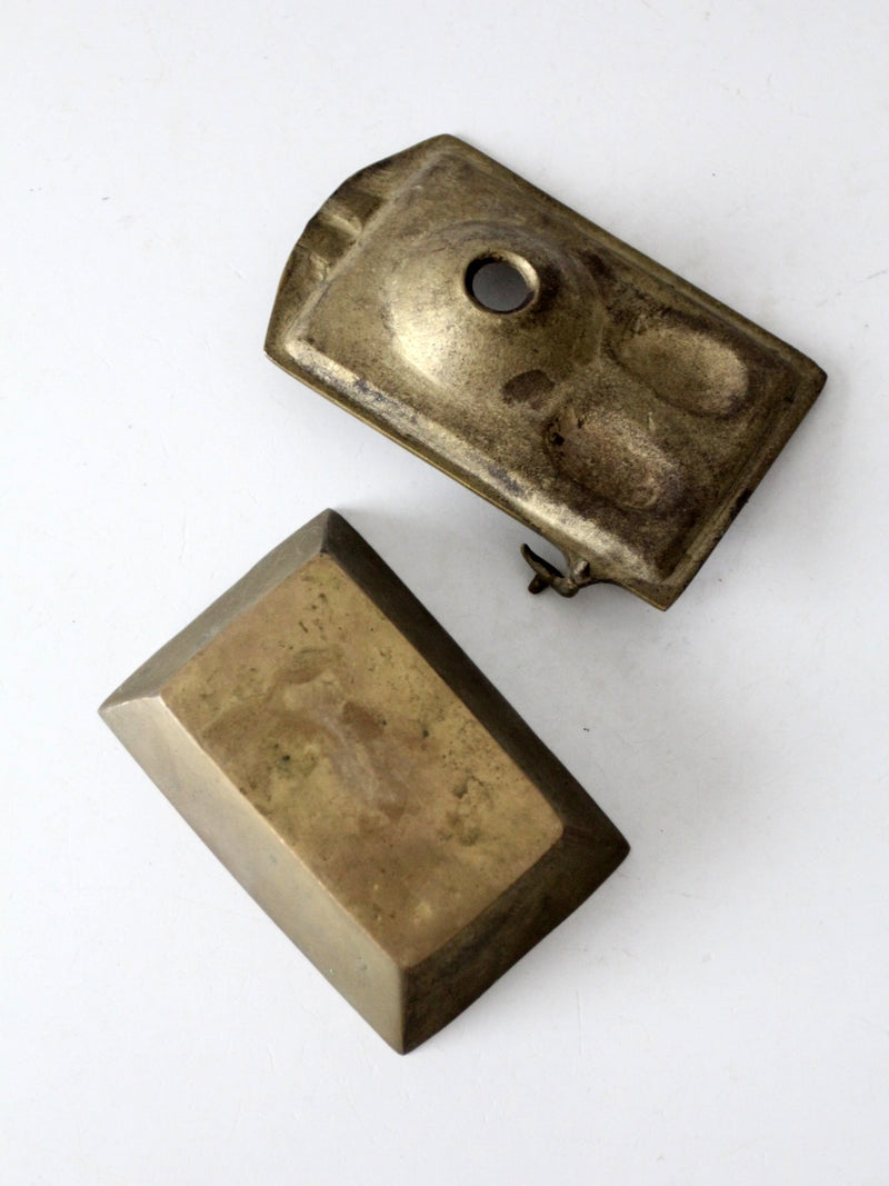 mid-century brass bathtub ashtray