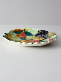 vintage Italian majolica fruit plate