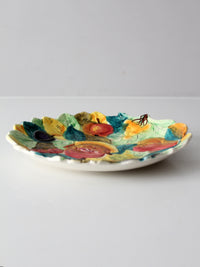 vintage Italian majolica fruit plate