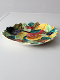 vintage Italian majolica fruit plate