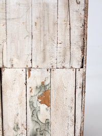 antique painted wood cupboard with drawer and double doors